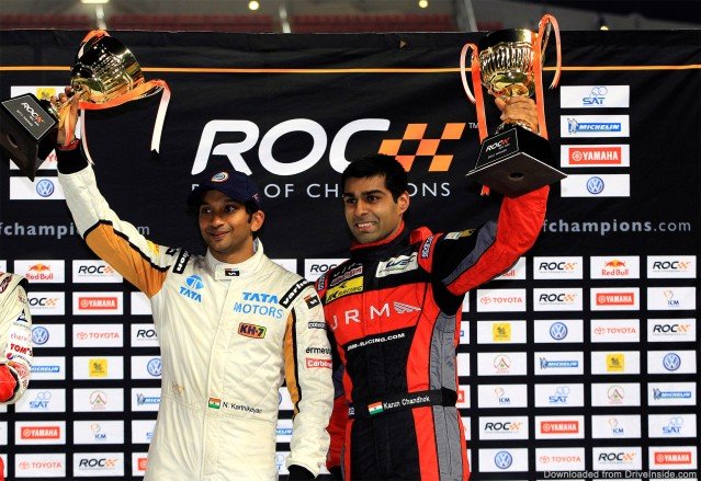 Team India win first ever ROC Asia Cup ROC Asia winners Narain Karthikeyan and Karun Chan