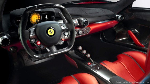 Ferrari LaFerrari interior at Geneva Motor Show 2013