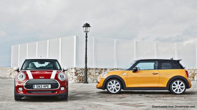 Mini Cooper and the Mini Cooper S front and side view Mini Cooper and the Mini Cooper S front and side view