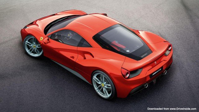 Ferrari 488 GTB rear wallpaper