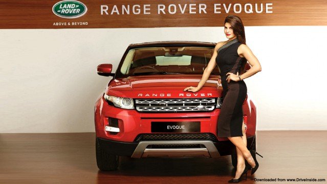 Jacqueline Fernandez with Range Rover Evoque