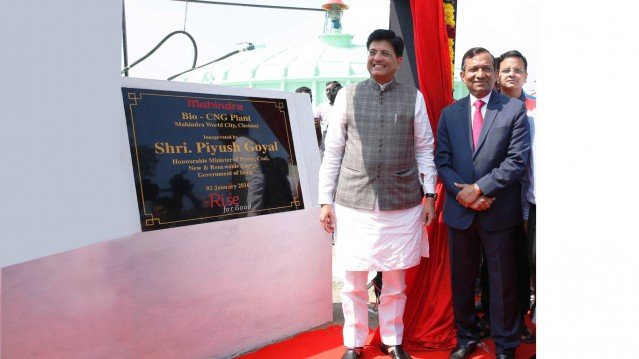 Mahindra inaugurates its Bio-CNG plant in Chennai Mahindra Bio-CNG plant in Chennai