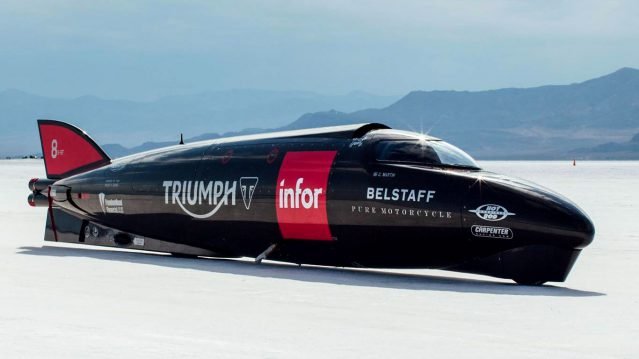 Triumph Infor Rocket Streamliner Becomes the fastest ever Triumph on the Bonneville Salt Flats Triumph Infor Rocket Streamliner