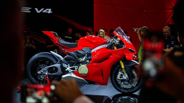 Side View Ducati Panigale V4 SuperBike
